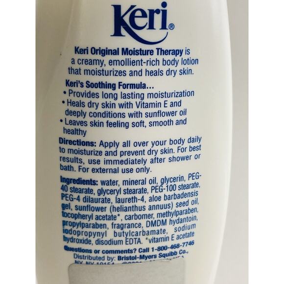 KERI ORIGINAL MOISTURE THERAPY SOOTHING FORMULA DRY SKIN LOTION 8.5 OZ 93% Full - Picture 4 of 6